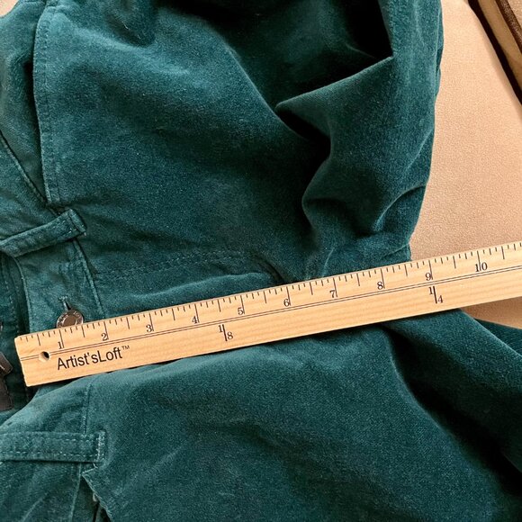 Talbots Pants  Green Velveteen Straight Leg  5 Pocket - Picture 8 of 9